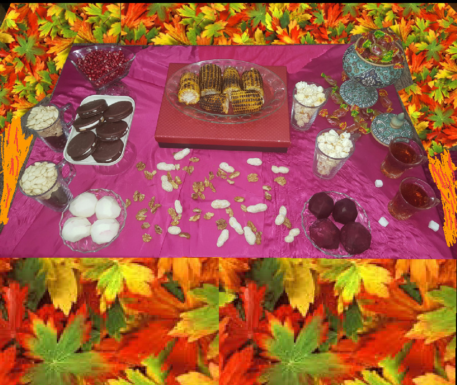 عکس دور همی یک شب سرد پاییزی