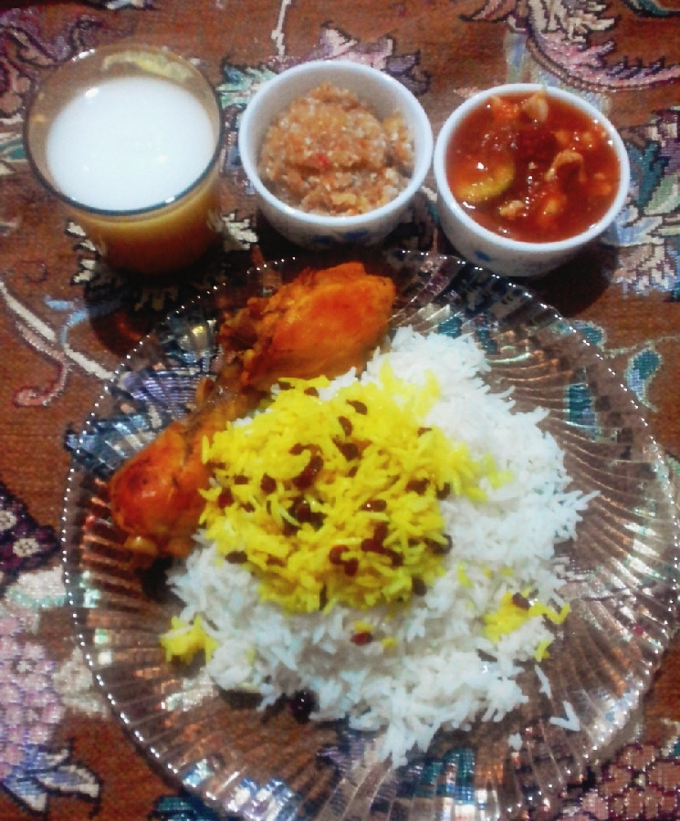 زرشک پلو با مرغ