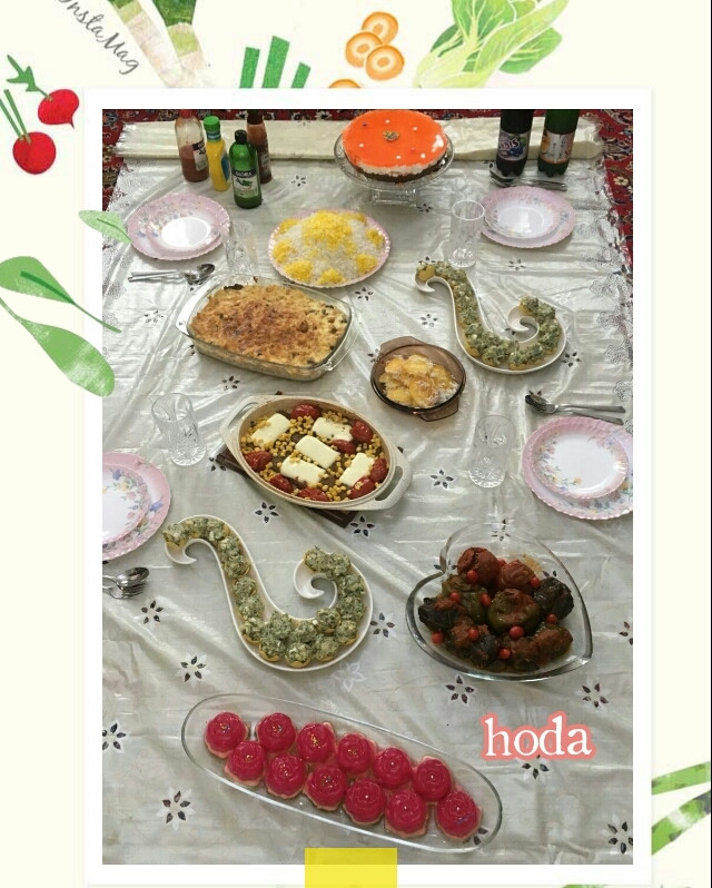 عکس سفره پذیرایی