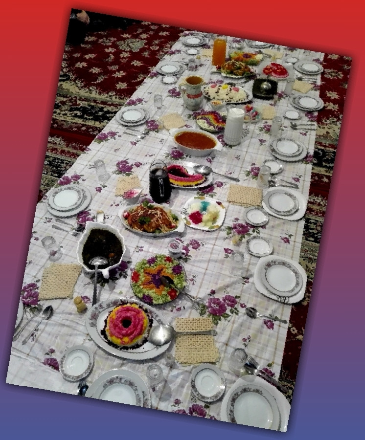 عکس سفره شام من برای مهمان های عزیزم