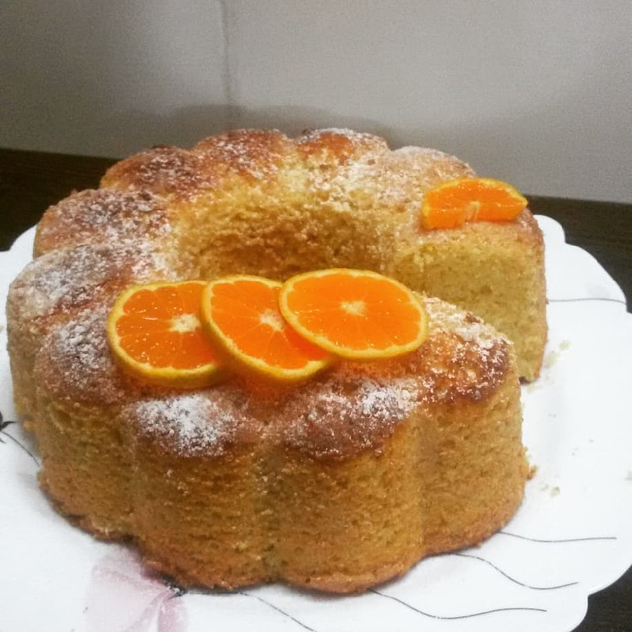 کیک پرتقالی با گاناش
