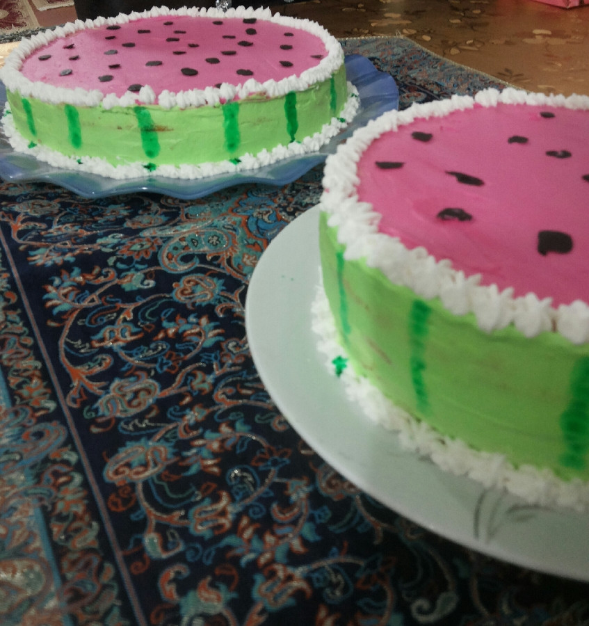 عکس کیک هندوانه شب یلدا