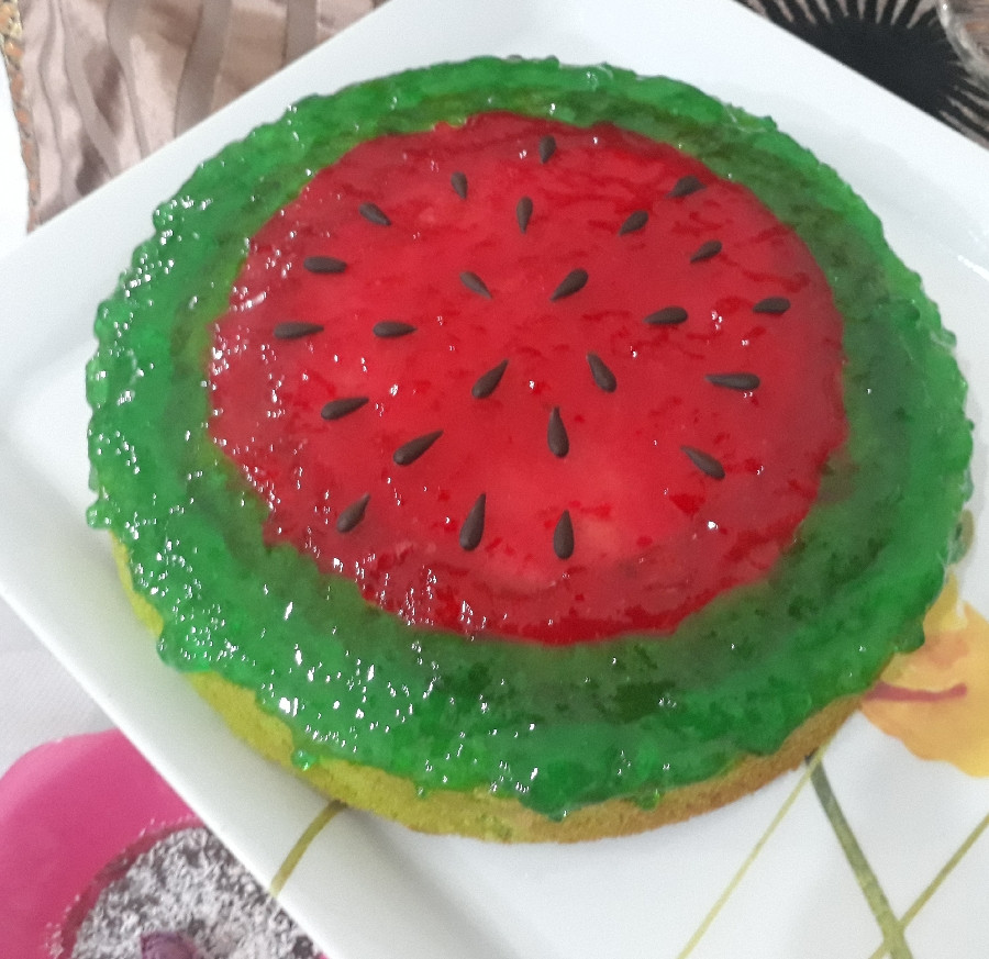 عکس کیک هندوانه ای واس شب یلدا