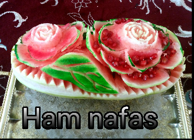 عکس تزیین هندوانه شب یلدا