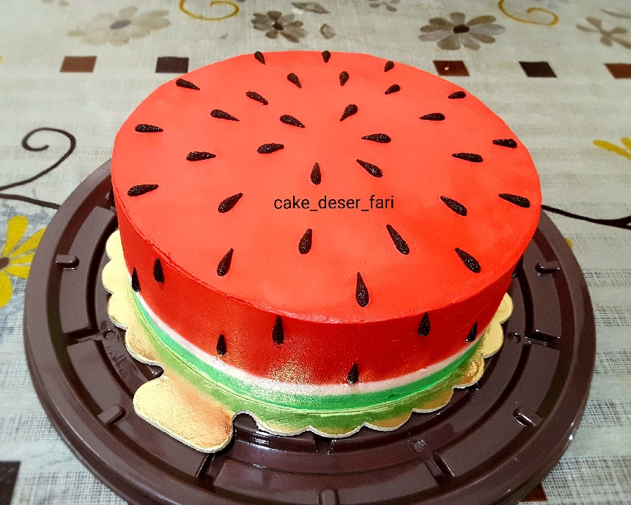 عکس کیک هندوانه سفارشی