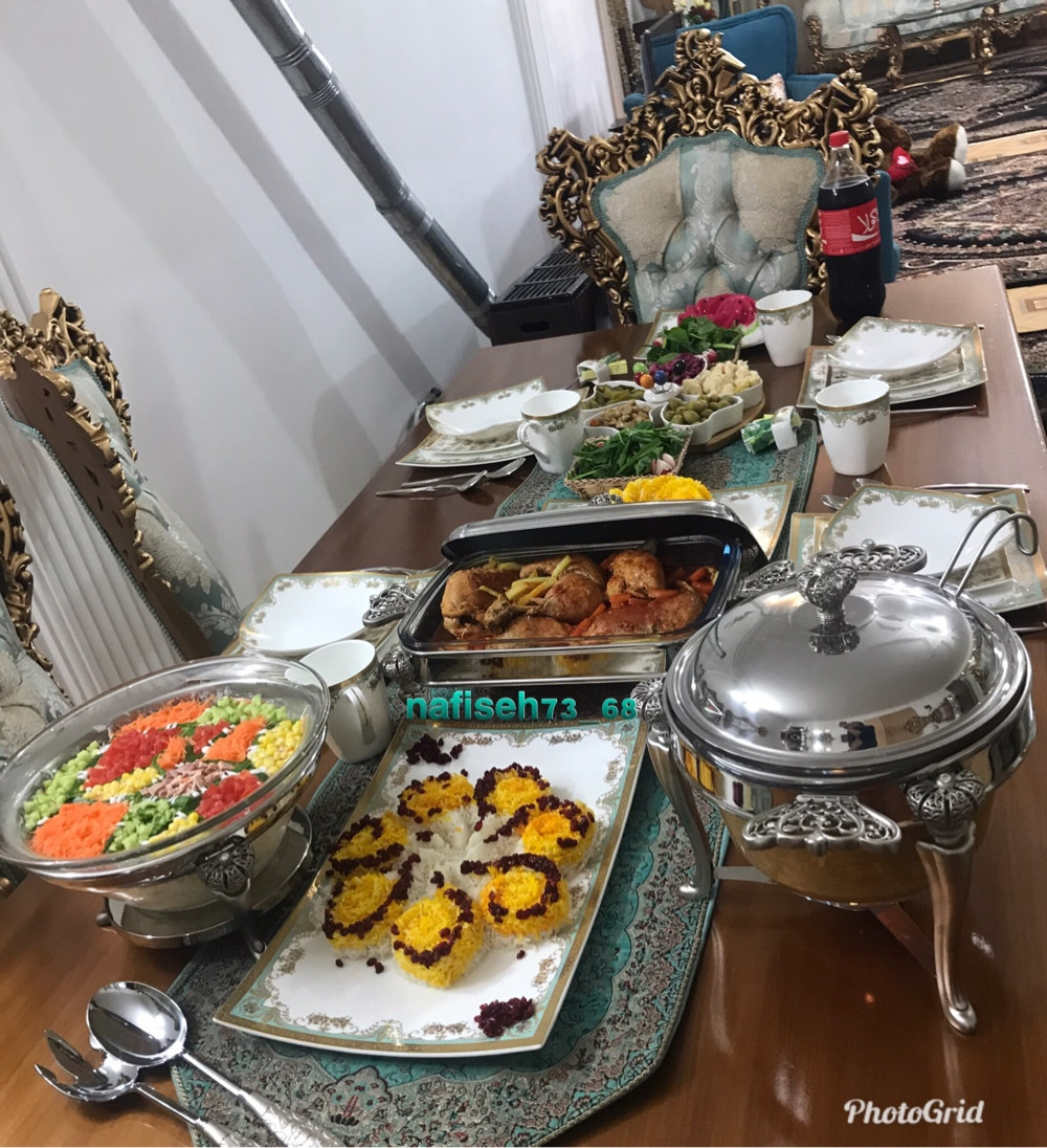 عکس میز مهمونى دیشب