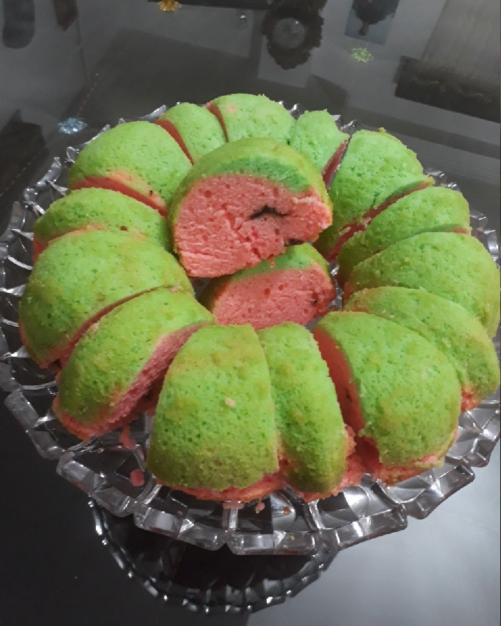کیک اسفنجی «هندوانه»