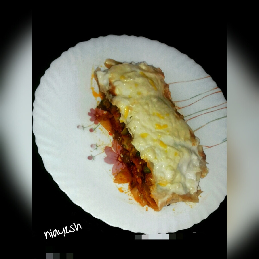 لازانیا گوشت و قارچ