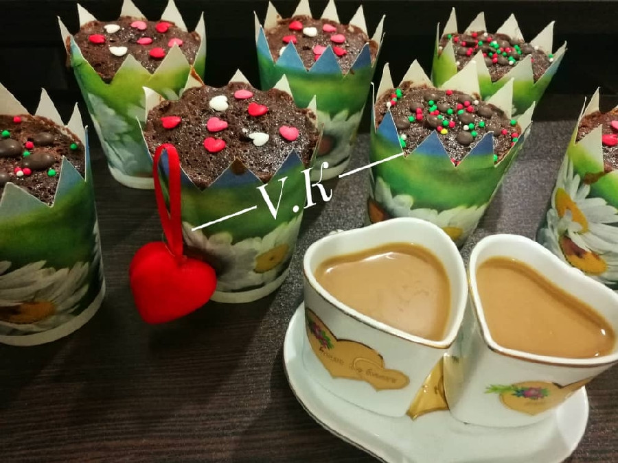 عکس کاپ کیک قهوه کاکائویی 