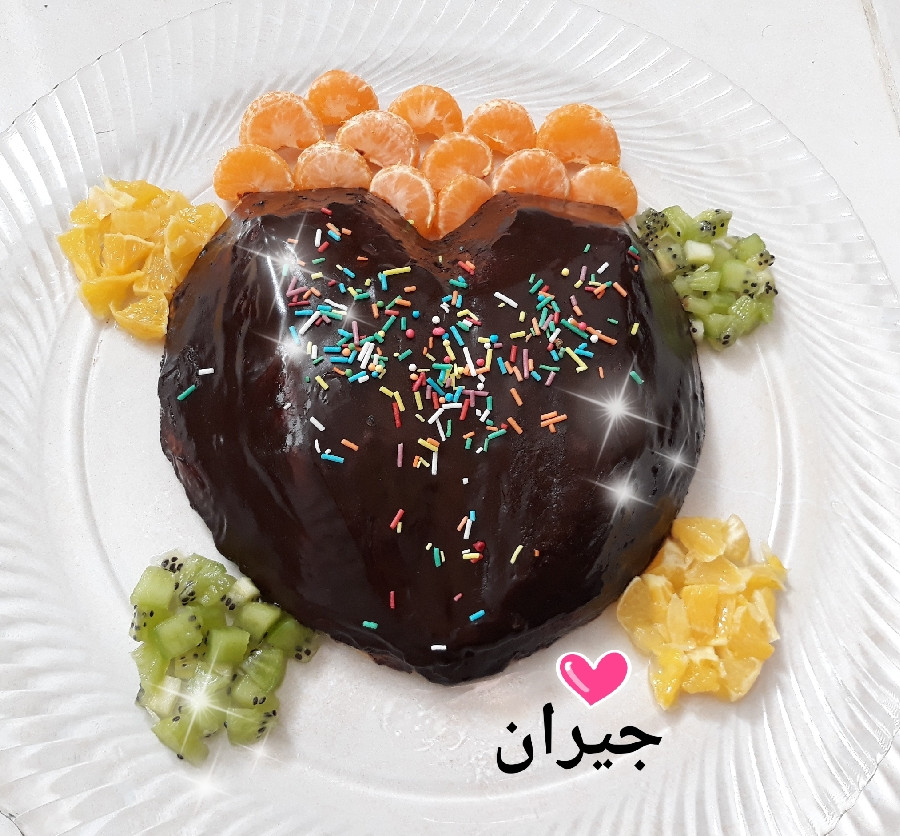 عکس کیک با روکش شکلات