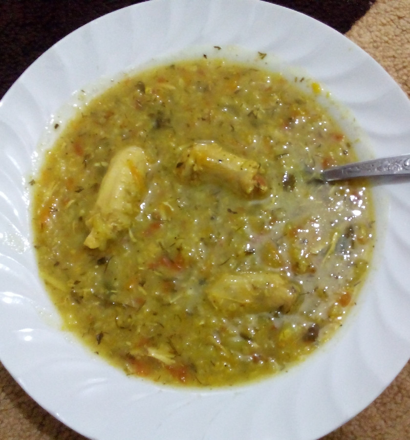 عکس سوپ سبزیجات با مرغ(رژیمی)