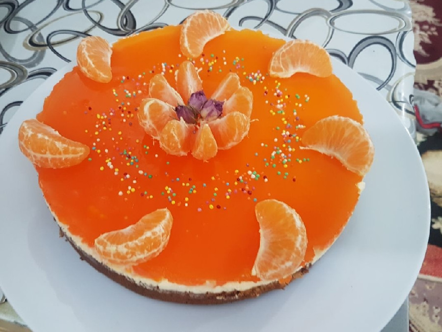 چیز کیک پرتقالی 