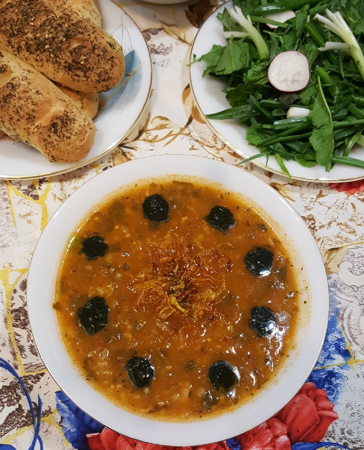 عکس آش گوجه بادمجان