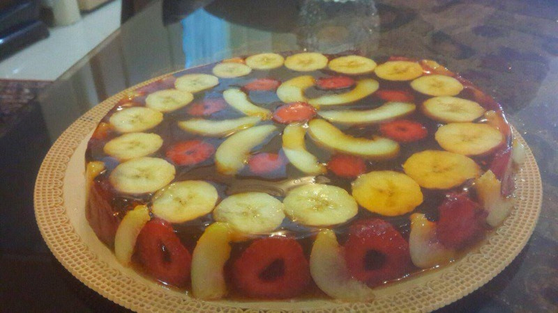 عکس ژله با تکه های میوه
