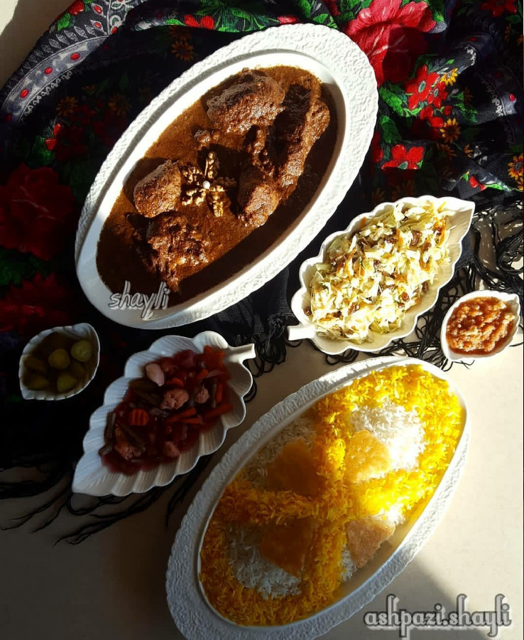 عکس خورش فسنجان با مرغ