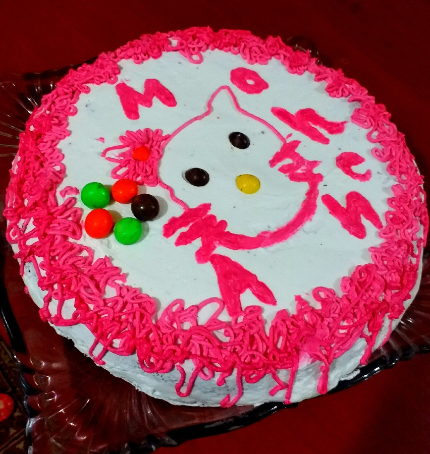 کیک تولدخودم پزبرادخترم