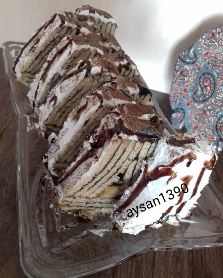 #کیک یخچالی #خوشمزه من برای دورهمی دوستان عزیزم.