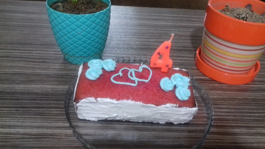 کیک چهارمین سالگرد ازدواج