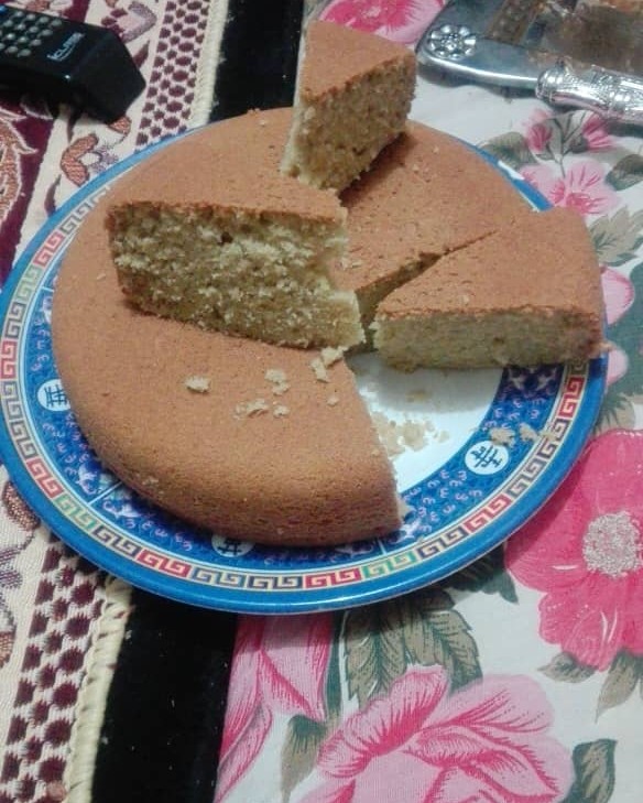 عکس اینم کیک پنبه ای من بادستور پخت زینب خانم