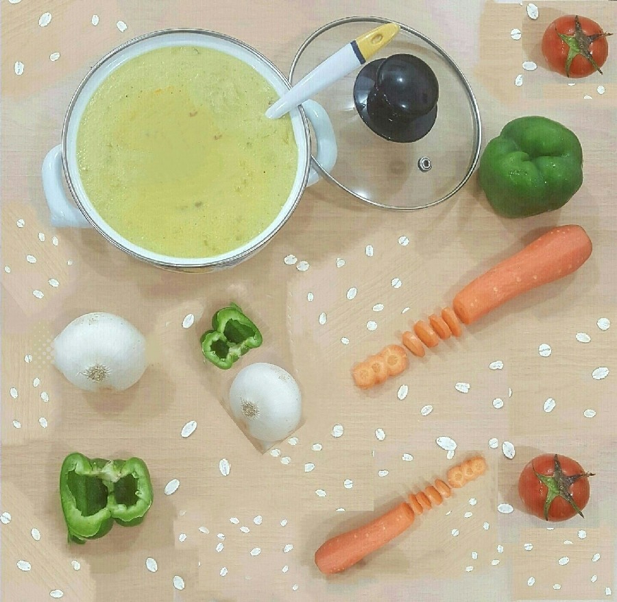 عکس سوپ سبزیجات و جو