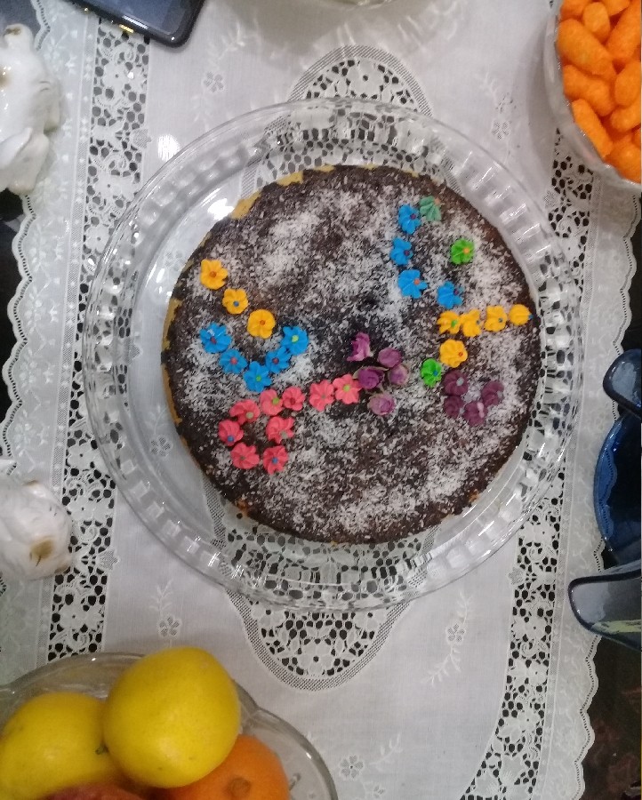 عکس کیک شیر اسفنجی 