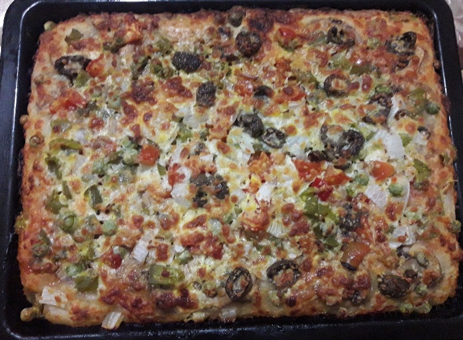 عکس پیتزا سبزیجات من