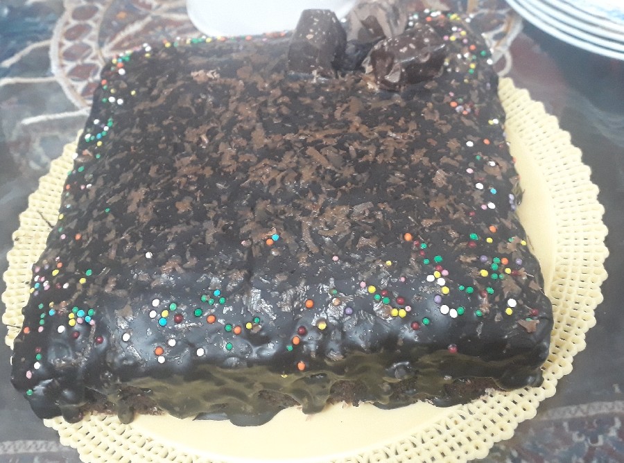 کیک بی بی برای اولین بار پختم ❤