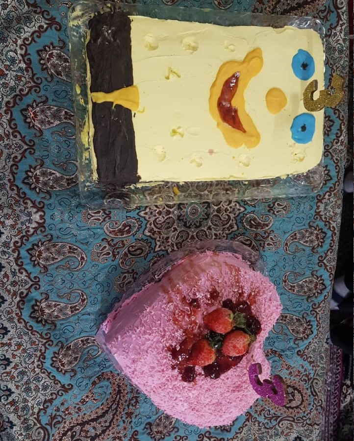 عکس کیک خیس به مناسبت تولد پسر نازم، با طراحی همسر مهربونم 