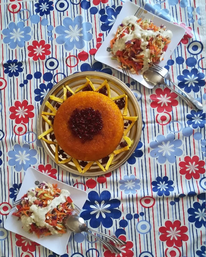 عکس ناهارمن همسری تهچین خوشمزه