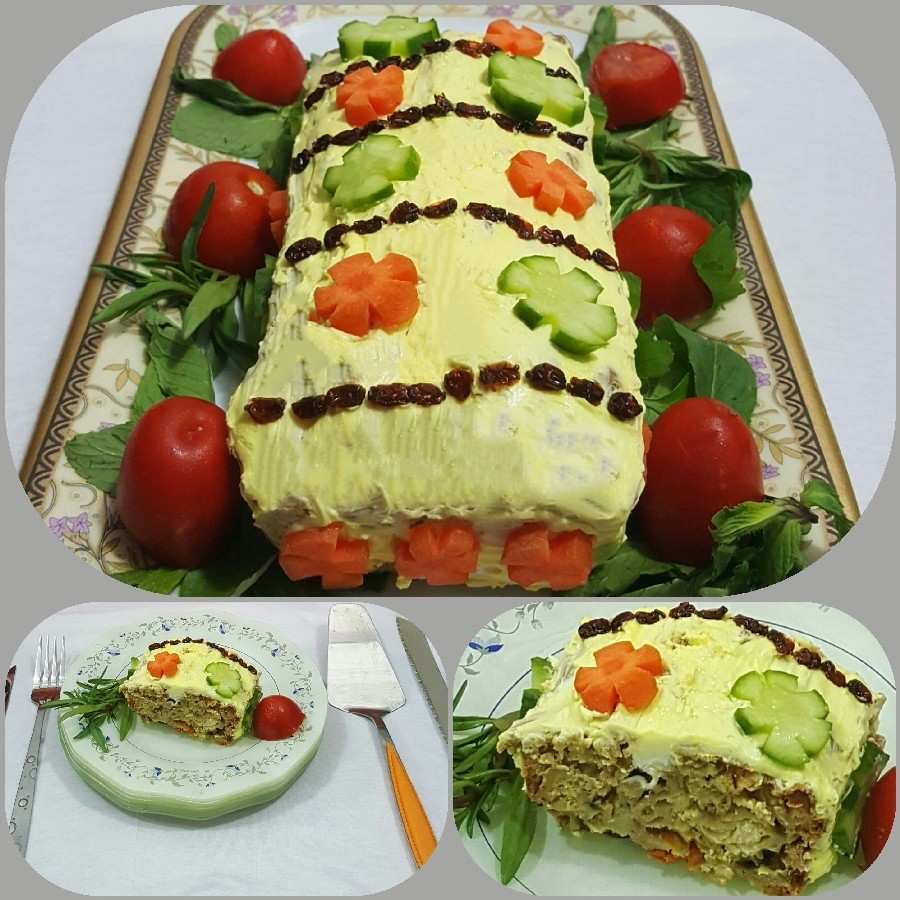 عکس کیک سبزیجات(پخته شده در فر)