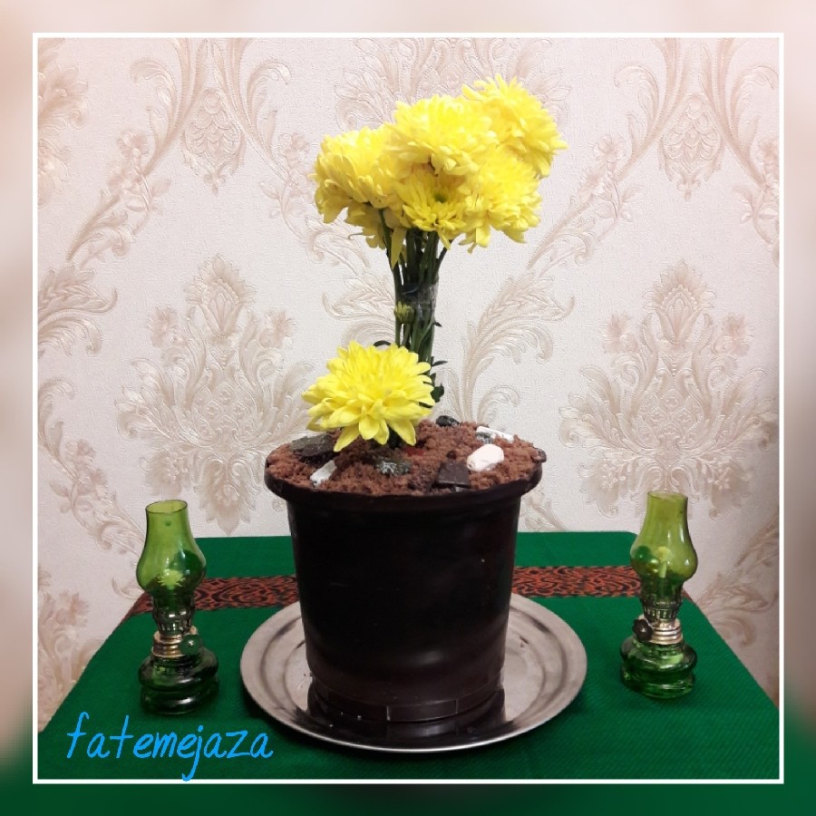 کیک گلدان