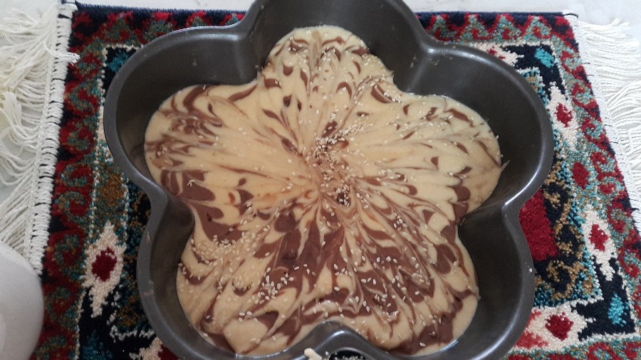 عکس کیک  زبرا با شکلات تخته ای 