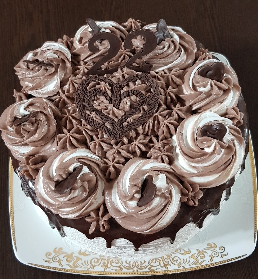 عکس کیک شکلاتی شطرنجی 