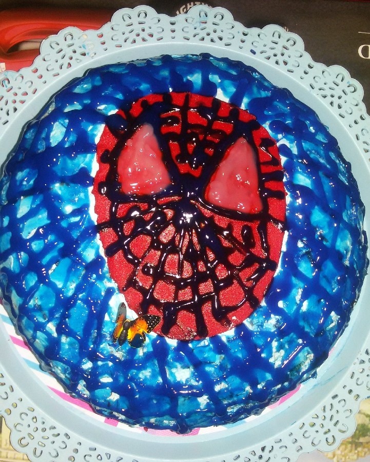 عکس کیک تولد خودم پز برای تولد 5سالگی پسرم ...