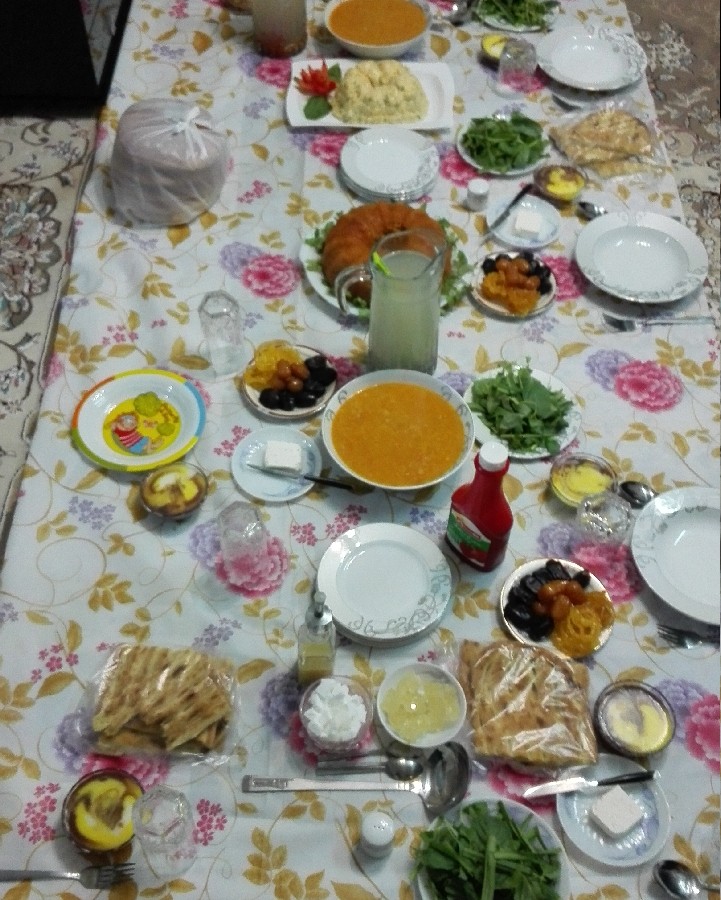 عکس سفره افطاری من برای مادرشوهر عزیزم