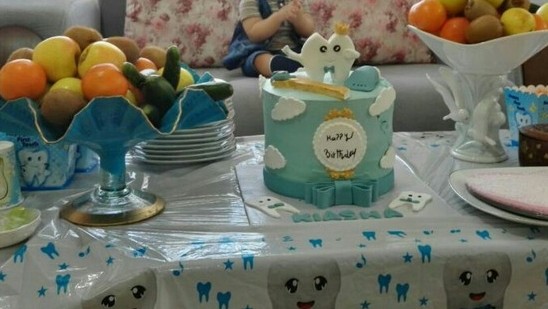 عکس کیک جشن دندونی پسرم