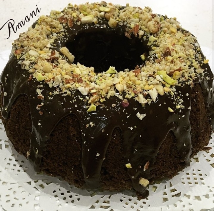 عکس کیک شکلات با رویه ی گاناش