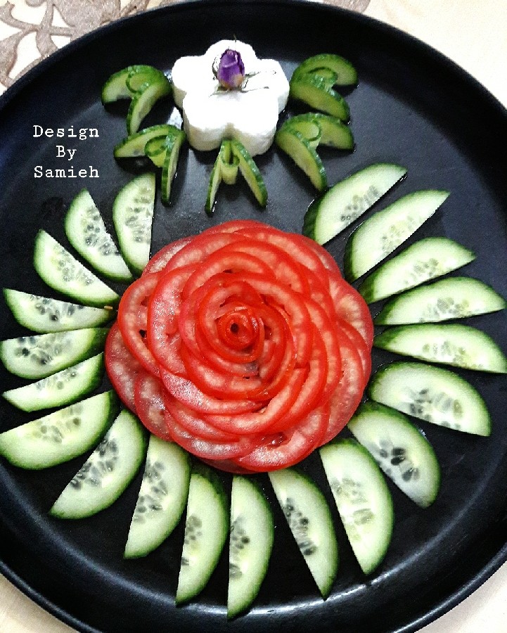 عکس تزیین گوجه و خیار