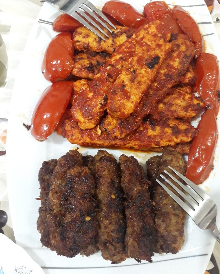 عکس کباب تابه مرغ و گوشت
