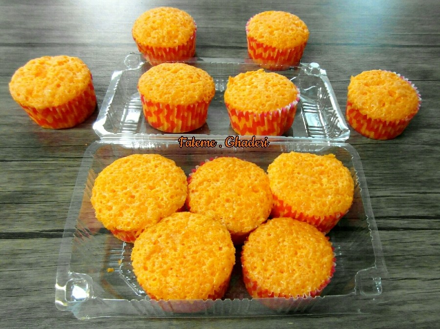 عکس کاپ کیک ژله پرتقال