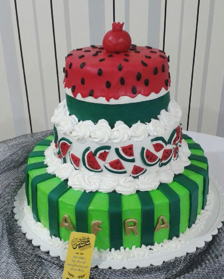 عکس کیک تلفیقی فوندانت
کیک تولد یلدایی
کیک طرح هندوانه