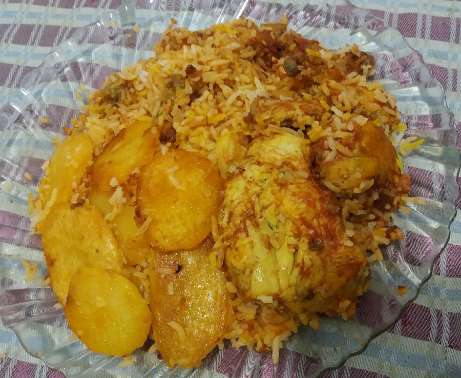 عکس بادمجان پلو