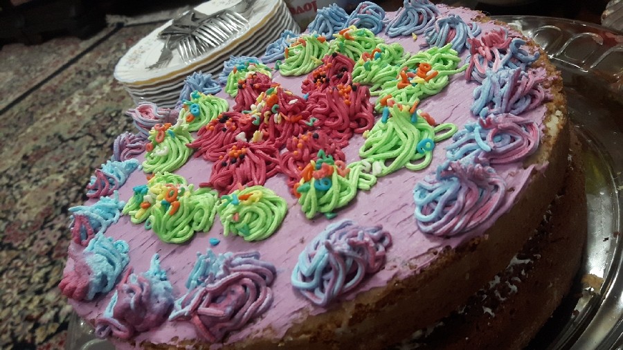  کیک تولد خودم درست کردم?☺