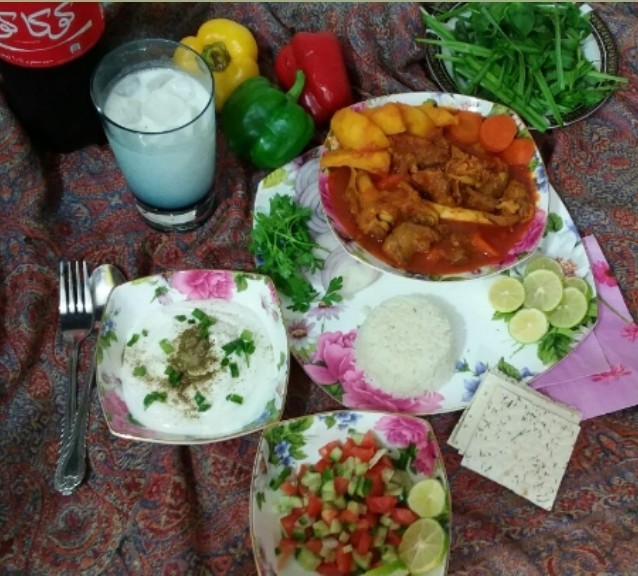 برنج خورشت بلدرچین
