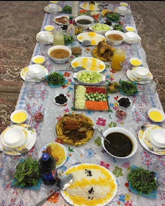 عکس سفره افطاری