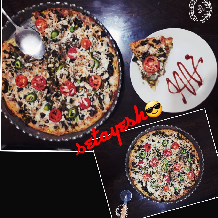عکس پیتزا خانواده با خمیر جادویی