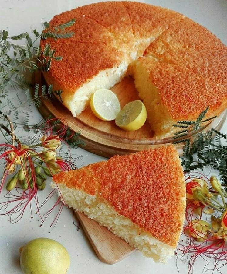 عکس کیک پنیری خونگی با عطر دلپذیر لیمو