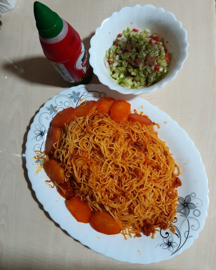عکس ماکارونی خوشمزه من جاتون خالی عالی شده بود