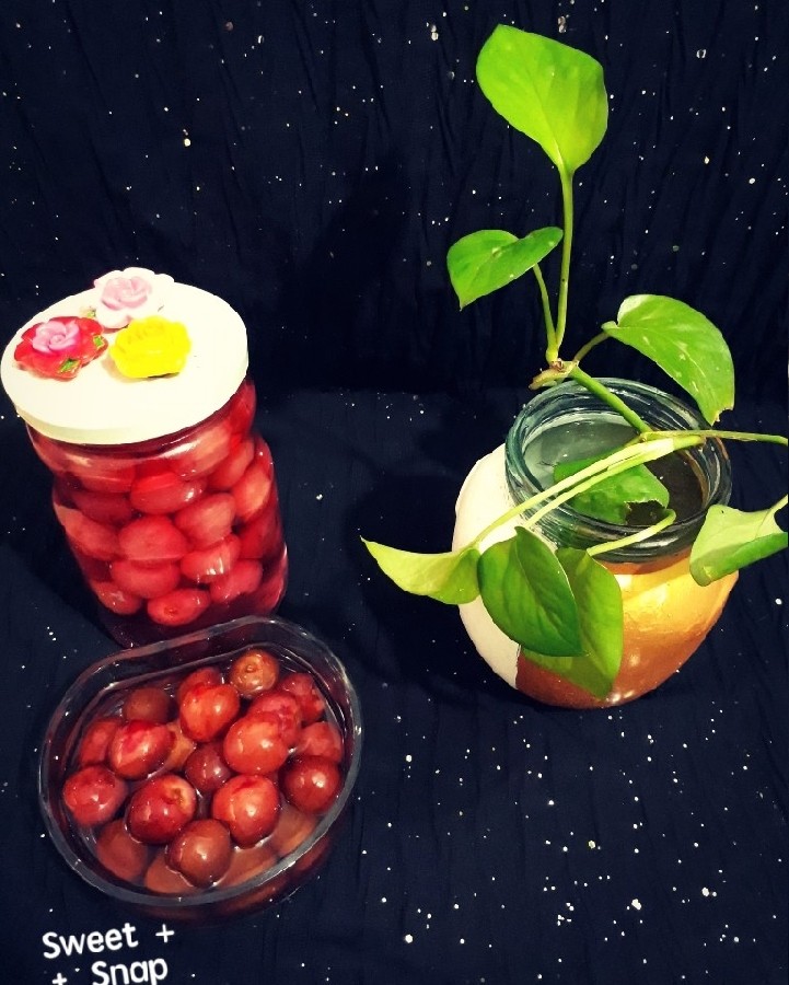 عکس کمپوت گیلاس_ کپشن رژیم غذایی