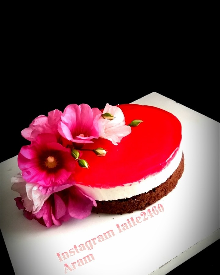 عکس #کیک ژله-یه ترکیب خوشمزه باژله ی لیچی??